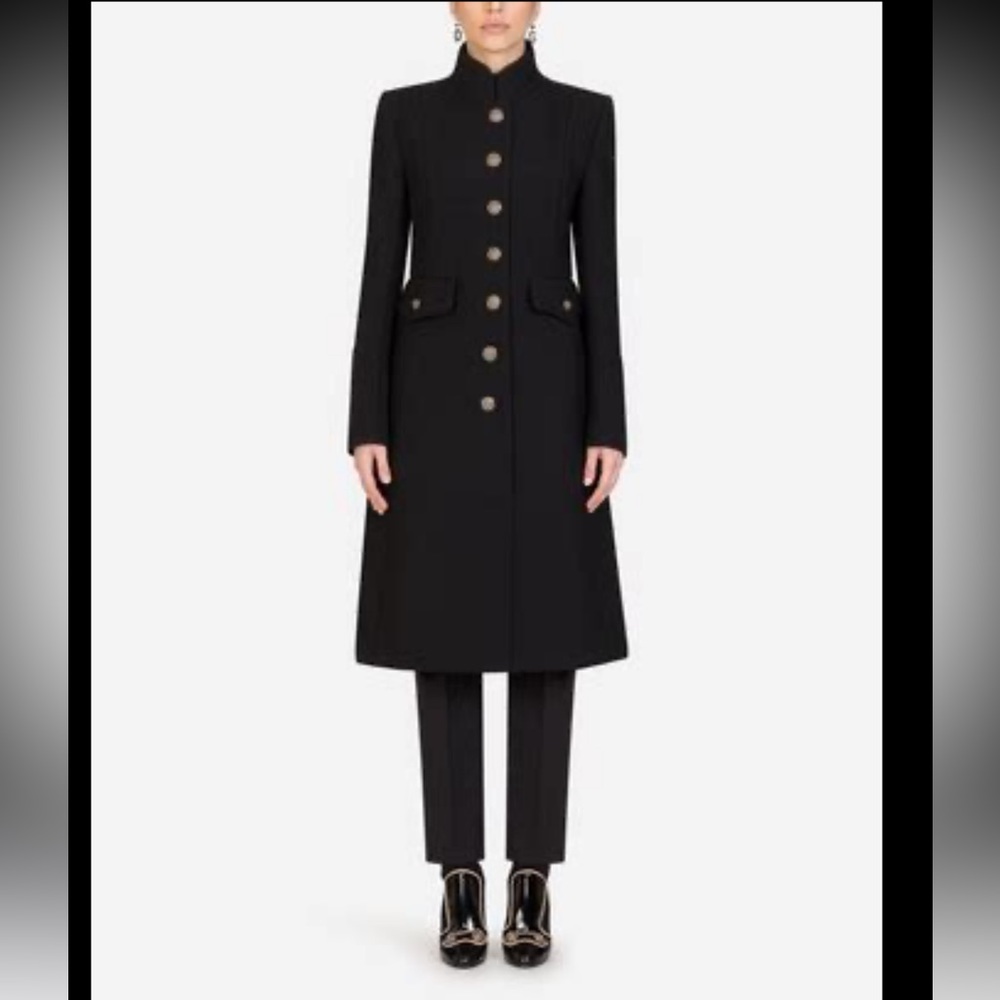 Authentic Dolce & Gabbana Woolen Jacket with Decorative Buttons.